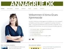 Tablet Screenshot of annagrue.dk